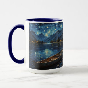 Mug "Starlit Drift : Pêcher sous le Cosmos