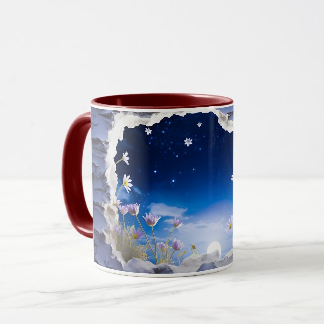 Mug Starry Night & Moon Céramique café ☕ (Devant gauche)