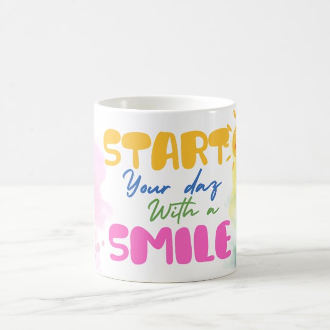 Mug Start Your Day with a Smile – Cute  (Centre)