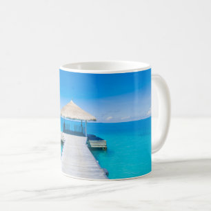 Mug Station de vacances tropicale de la plage   de