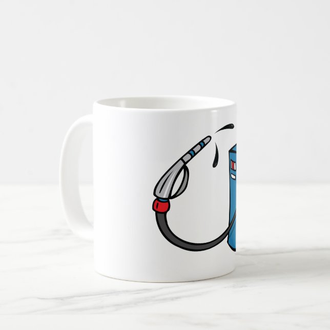 Mug Station-service de pompe à essence drôle (Devant gauche)