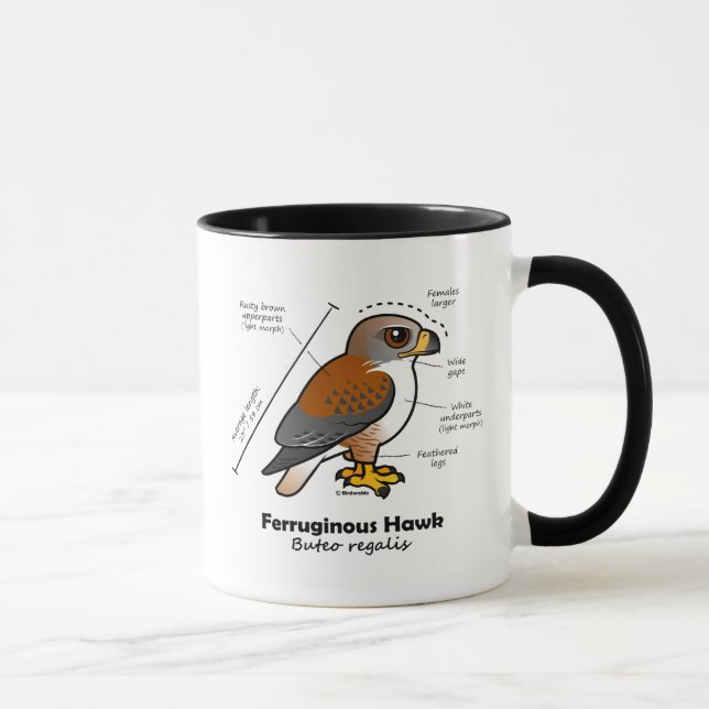 Mug Statistiques ferrugineuses de faucon (Droite)