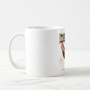 Mug Statue Aigle Hot Dog 4 juillet Drôle Art