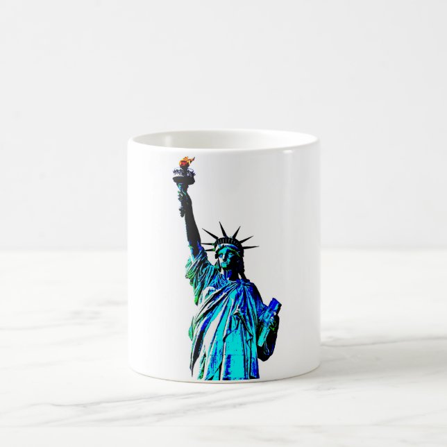 Mug Statue bleue de Lady Liberty (Centre)