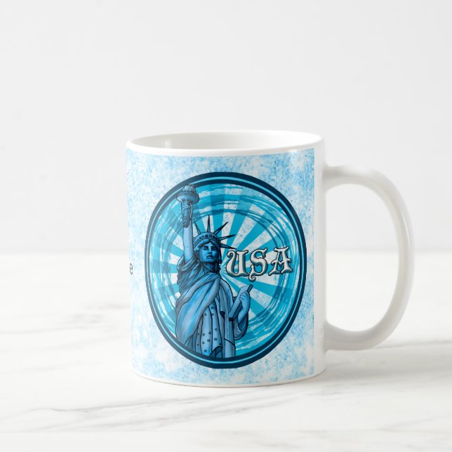 Mug Statue De Liberty Blue USA (Droite)