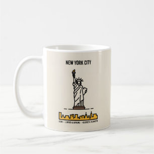 Mug Statue de New York de Liberty Line Art minimaliste