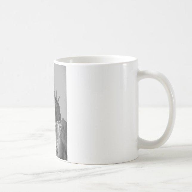 Mug Statue noire et blanche de Liberty New York (Droite)
