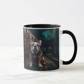 Mug Steampunk Bulldog Stationmaster Portrait