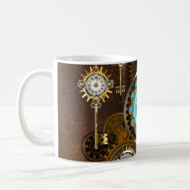 Mug Steampunk Rusty Background (Gauche)