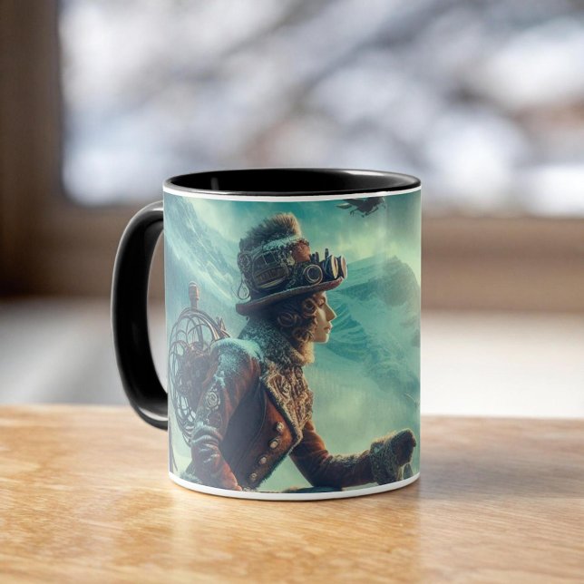 Mug Steampunk Victorian Fantasy Winter Messenger (Créateur téléchargé)