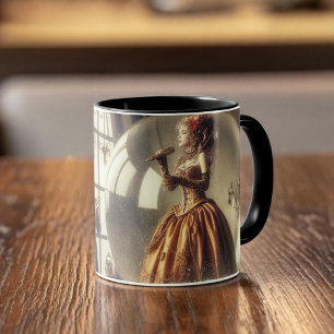 Mug Steampunk Victorian Music Snow Globe