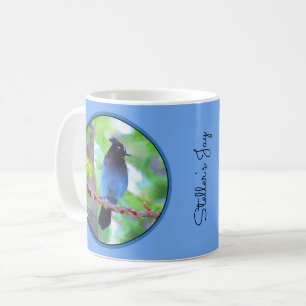 Mug Steller's Jay Painting - Art original pour oiseaux