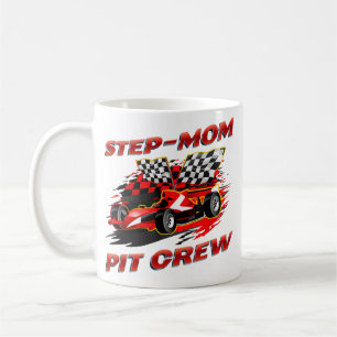 Mug Step-Mom Pit Crew Course Voiture Anniversaire Fête