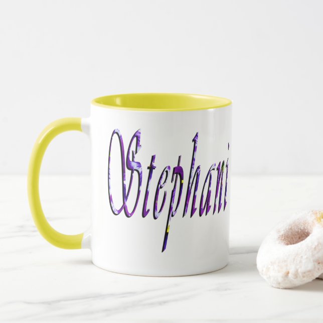 Mug Stephanie, Nom Logo, (Avec donut)