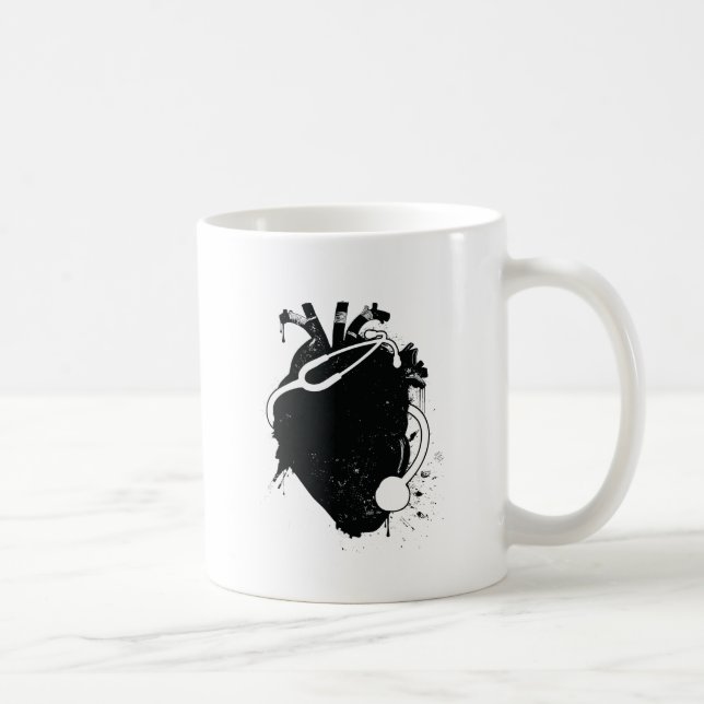 Mug stéthoscope cardiaque anatomique (Droite)