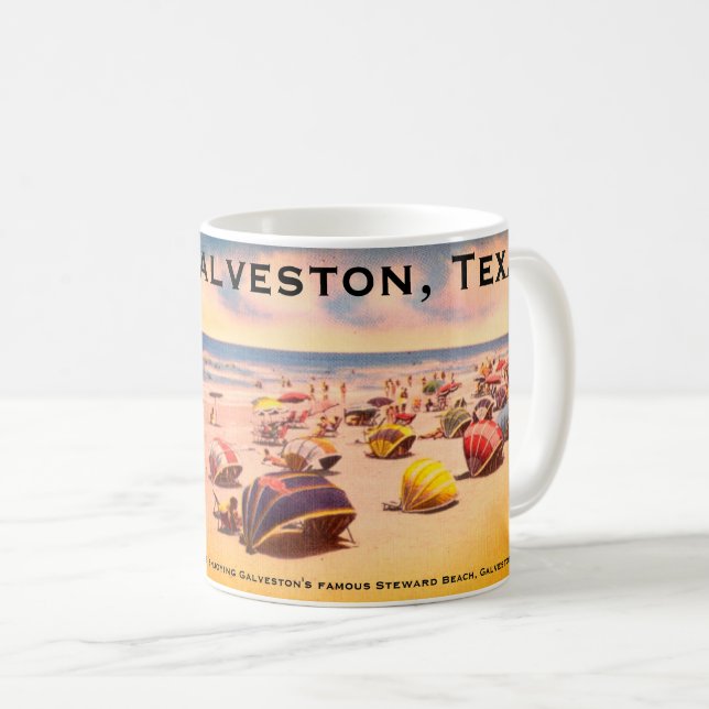 Mug Steward Beach, Galveston, Texas (Devant droit)