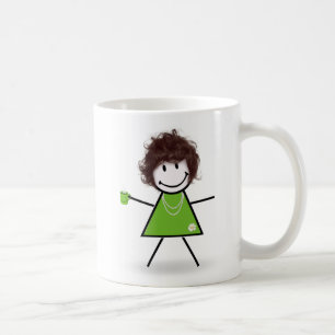 Mug Stick Girl avec café