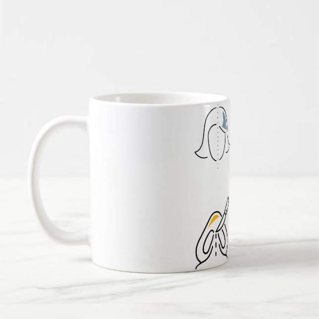 Mug Sticker en plastique de chirurgie infirmière - Sti (Gauche)