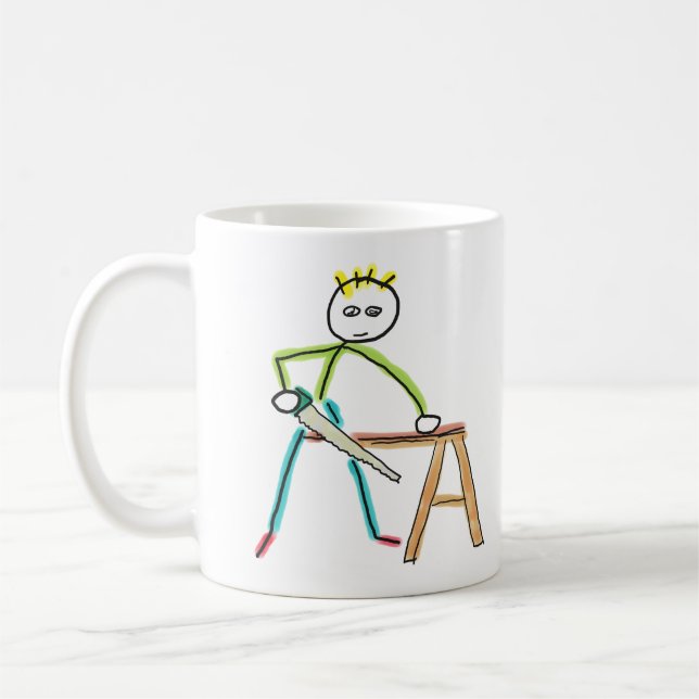 Mug Stickman Menuisier (Gauche)