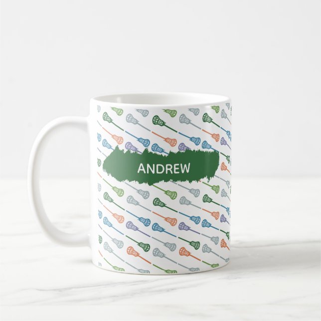 Mug Sticks de crosse douces baroques diagonales Motif (Gauche)