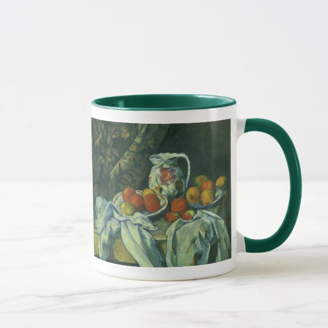 Mug Still Life, Curtain and Pitcher par Paul Cezanne (Droite)