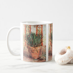 Mug Still Life Flowerpot w Chives par Vincent van Gogh