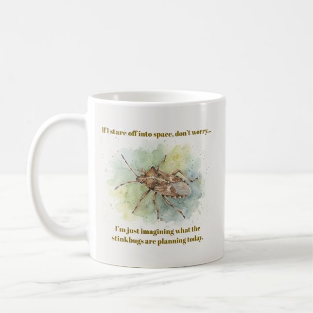 Mug Stink bug Gifts Funny Brown Marmorated Stinkbug  (Gauche)
