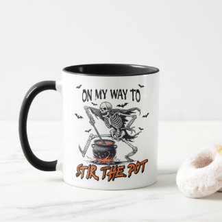 Mug "Stir Pot" Squelette Éffrayant & Cauldron