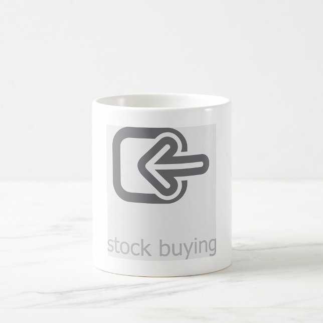Mug Stock minimaliste Acheter une icône financière mod (Créateur téléchargé)