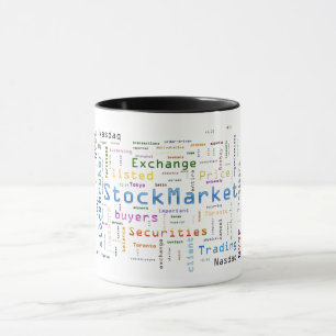 Mug StockMarket Design Concept de cloud Word 