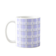 Stomach Cancer Awareness Plaid Periwinkle Ribbon