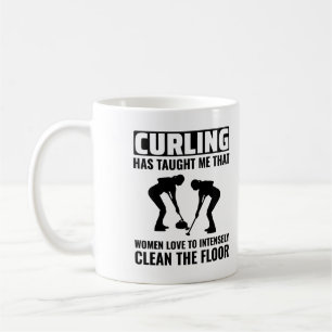 Mug Stone Curling hiver glace sport Curler drôle