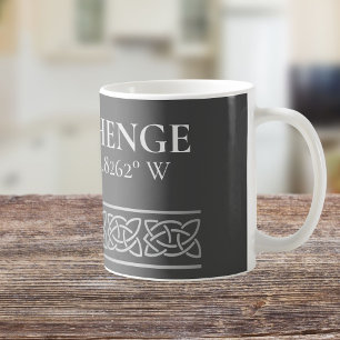 Mug Stonehenge Latitude Longitude foncé