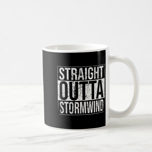 Mug Straight Outta Wind Funny Wow Alliance Gamer Vinta (Droite)