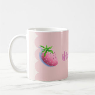 Mug Strawberry Pink Cottagecore Girly Feminine
