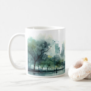 Mug Street in the Morning Watercolor Style