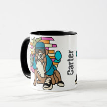 Street Retro Chien, Casquette et Basket | Drôle