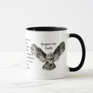 Mug Striking Owl Respecter la Terre Amérindienne