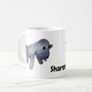 Mug - Striped Dog Doll with Name