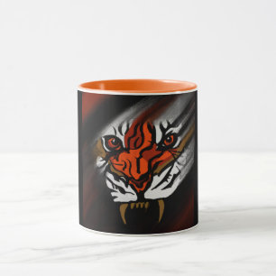 MUG STRIPES ORANGE ET NOIR