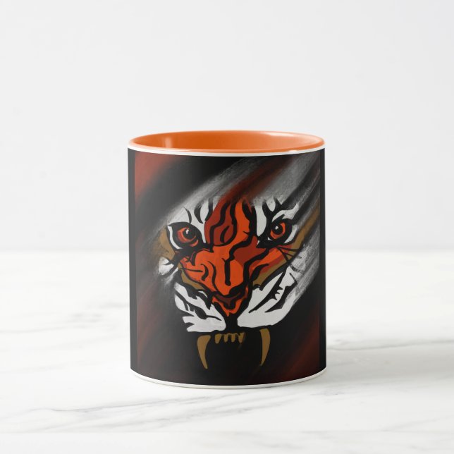 MUG STRIPES ORANGE ET NOIR (Centre)