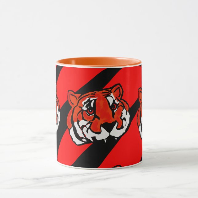 MUG STRIPES ORANGE ET NOIR (Centre)