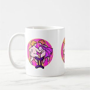 Mug Style années 1970 Gemini Peinture avec Symbole