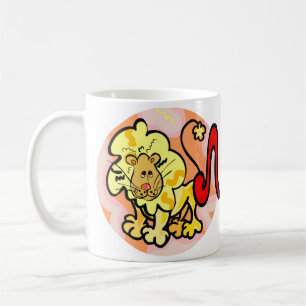 Mug Style années 1970 Leo Lion avec Symbole