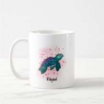 Style aquarelle de la tortue bleue