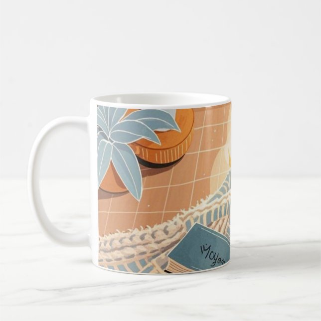 Mug Style Boho chaleureux et Abstrait (Gauche)
