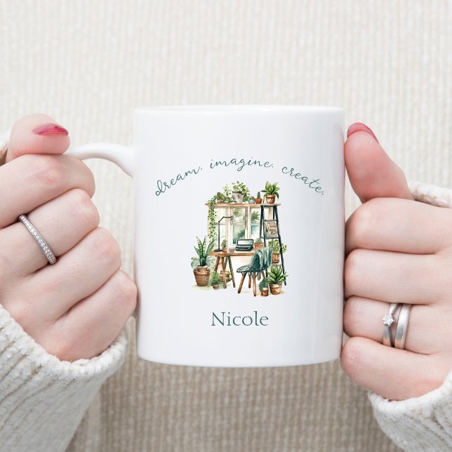 Mug Style Boho Motivational Citation Dream Imagine Cré (Créateur téléchargé)