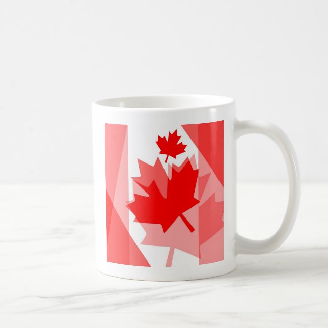 Mug Style canadien Feuille d'érable rouge en couches C (Droite)