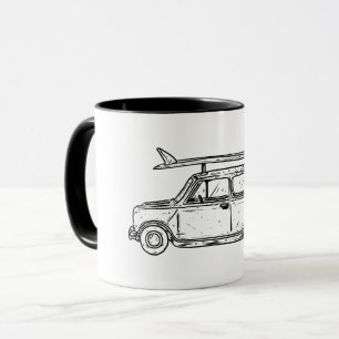 Mug Style classique Mini Cooper de plage