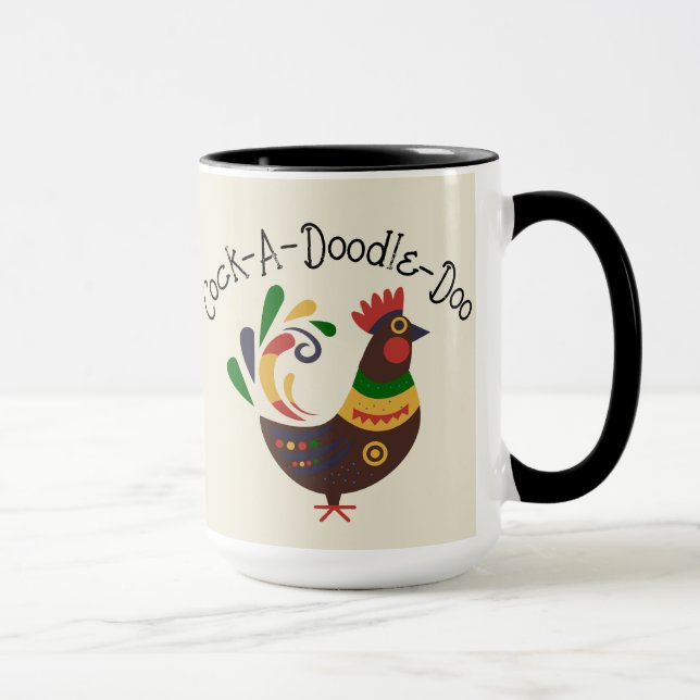 Mug Style d'art folklorique "Coq" (Droite)